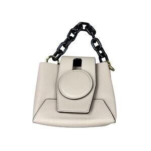Yuzefi - Daria Chain Handle Leather Handbag in Blush Pink
